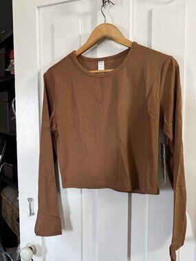 G4Free BareFeel Long Sleeve Workout Tops for Women U Back Stretchy XL